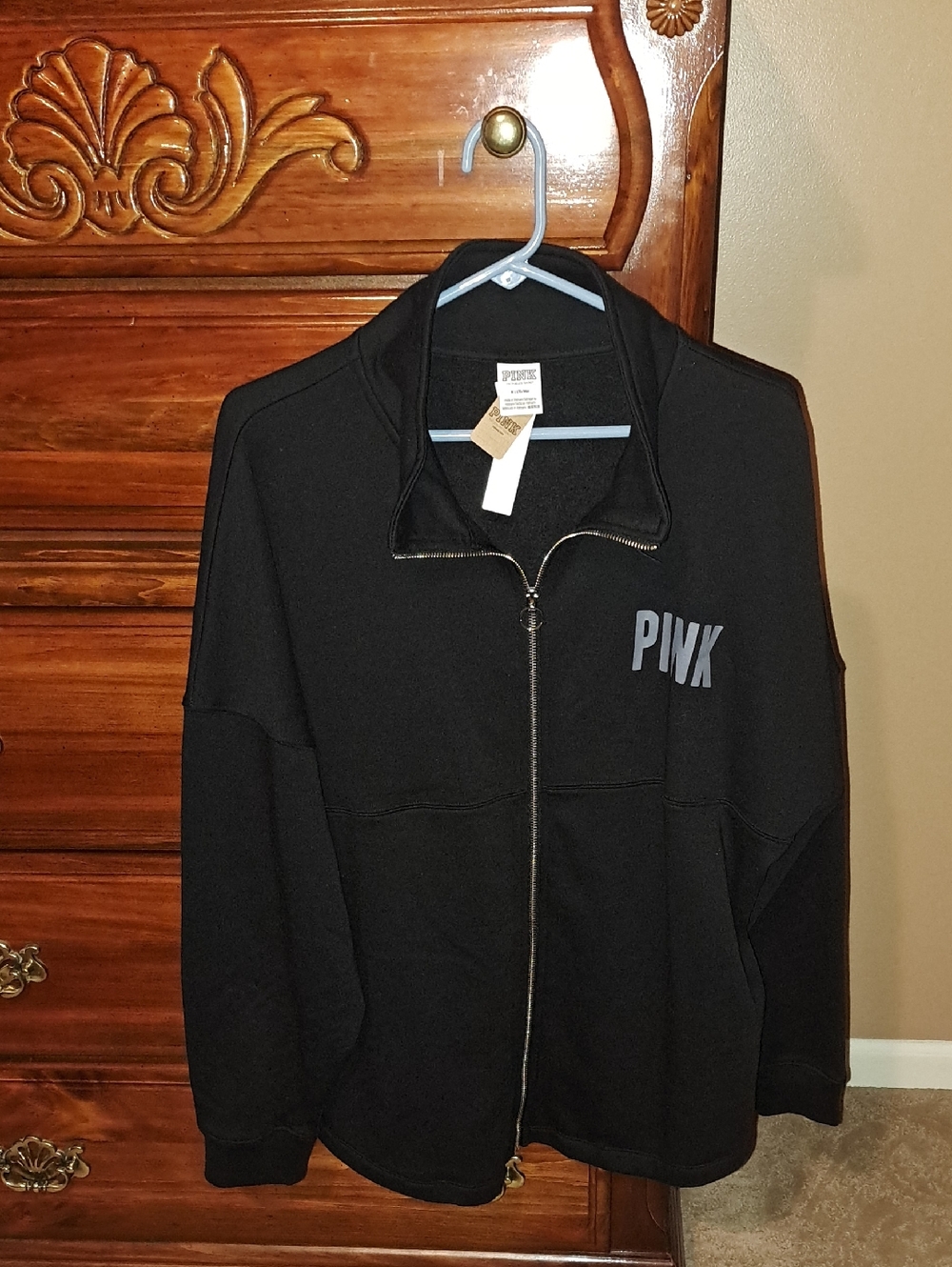 Victoria's Secret PINK Black Logo Pullover